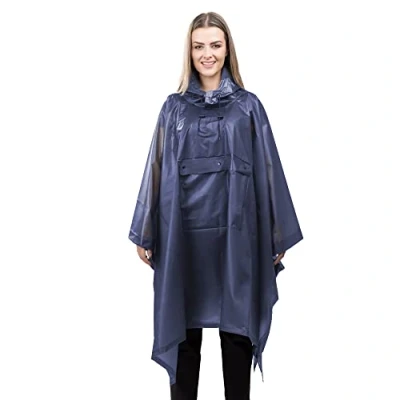 Abbildung von Navaris Regenponcho Fahrradponcho Regencape Poncho für Fahrrad Regen Fahrradregencape Cape inkl. Aufbewahrungstasche Unisex wasserdicht
