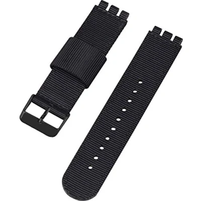 Abbildung von Shieranlee kompatibel mit Swatch Armband(17mm 19mm 20mm 22mm),Nylon Uhrenarmband verstellbares Ersatzband EdelstahlschnallenSoft Woven Nylon Replacement Band with Adjustable Closure