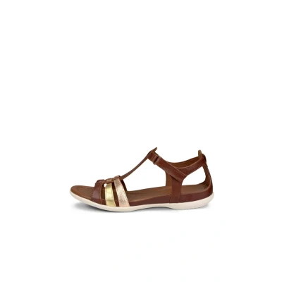 Abbildung von ECCO Flash Riemensandalette, Damen, Größe: 37, Mink gold hammered bronze Schuhe