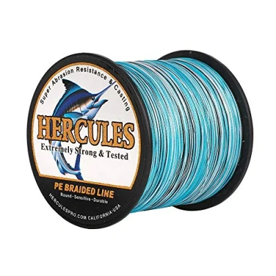 Abbildung von HERCULES Super Cast 100m 2000m Yards Geflochtene Angelschnur 10lb 300lb Test für Salzwasser Süßwasser PE Geflecht Fischdraht Superline 8 Stränge