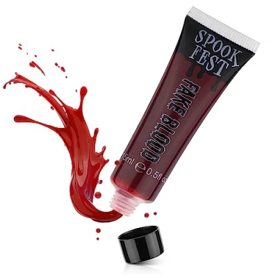 Abbildung von Speziell FX Profi Kunstblut 15ml Grusel Bilden für Vampir Zombie Theater Spezialeffekte Realistisch Halloween