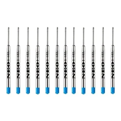 Abbildung von Hochwertige Ersatzfüllung für Kugelschreiber, feine Spitze 0,5 mm, 12 Stück. Sie ist auch mit Parker Stift kompatibel (12 x BLAU GEL)