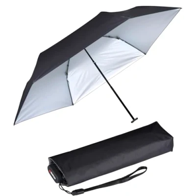 Abbildung von Knirps Taschenschirm US.050 Ultra Light Slim Manual mit UV und Hitzeschutz Silver Heatshield night