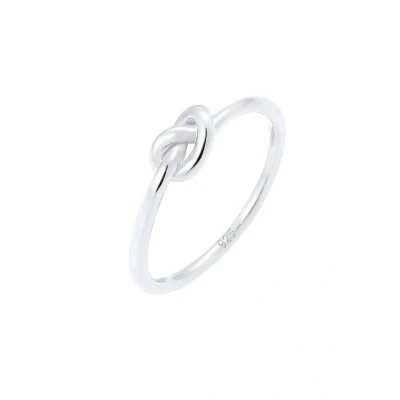 Abbildung von Elli Knoten Verknotet Trend Basic Ring, Damen, Größe: 54, Silber