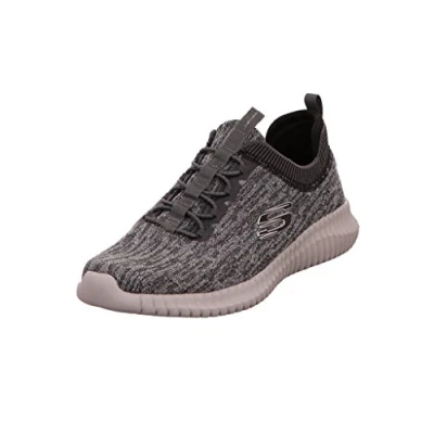 Abbildung von Skechers Herren Elite Flex Hartnell Slip On Sneaker, Gray Black Mesh Trim, 45 EU