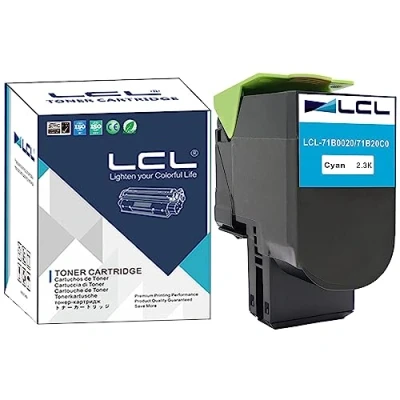 Abbildung von LCL Kompatibel Tonerkartusche 71B0020 71B20C0 CS317dn CX317dn CS417dn CX417de CS517de CX517de (1 Cyan) Ersatz für Lexmark CS317 CX317 CS417 CX417 CS517 CX517