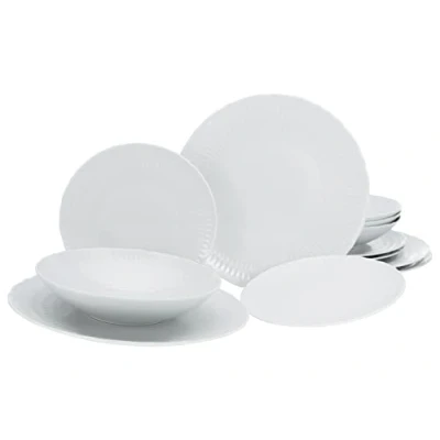 Abbildung von CreaTable Teller Set »Geschirr Sofia«, (Set, 12 tlg., Tafelservice für 4 Personen), Service, klassisch elegantes Relief, Teile, Personen