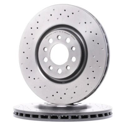 Abbildung von BREMBO XTRA LINE 09.9365.2X Bremsscheibe 330 28 5 gelocht/innenbel. beschichtet hochgekohlt ALFA ROMEO: 159 Saloon, Brera, Giulietta Hatchback