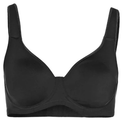 Abbildung von Sassa Damen BH Bügel doppelt vorgeformt 24804, Einfarbig, Gr. 85D, Schwarz (Schwarz 00500)