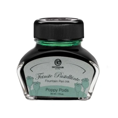 Abbildung von Octopus Füllhaltertinte, Schreibtinte für Füllhalter, Füllertinte Pastell Mint &quot;Poppy Pods&quot; 30ml