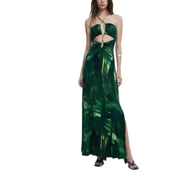 Abbildung von Desigual Cutout Maxikleid, Damen, Größe: Small, Green