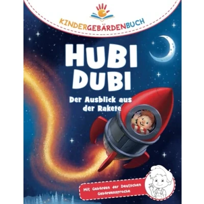 Abbildung von Hubi Dubi Kindergebärdenbuch Band 8 der Ausblick aus Rakete: Spielerisch und einfach Gebärden (DGS) lernen mit den Abenteuergeschichten von für Kinder ab 3 Jahren.