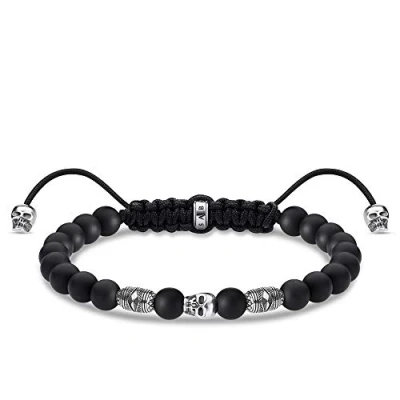 Abbildung von Thomas SABO Armband NYLON, 925 STERLINGSILBER, GESCHWÄRZT Armband, Größe: 22, Black