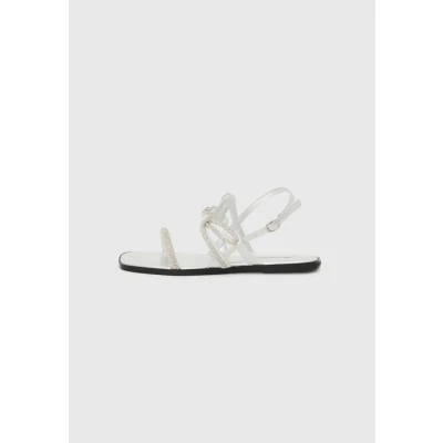 Abbildung von KARL Lagerfeld Olympia Signia Riemensandalette, Damen, Größe: 40, Glitter silver Schuhe