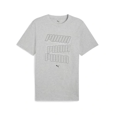 Abbildung von PUMA Unisex ESS Logo LAB HOG Tee T Shirts, Light Gray Heather,