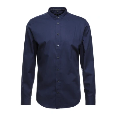 Abbildung von Seidensticker Mandarin TAPE SLIM FIT Hemd, Herren, Größe: 37, Navy
