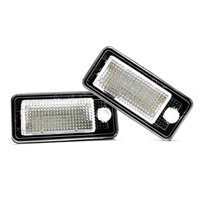 Abbildung von LIGHTWORLD24 LED Kennzeichenbeleuchtung 18 SMD Nummernschildbeleuchtung mit Canbus, für Au di A3/S3 8P A3 A4/S4 A5 8F A6/C6 A8/S8 Q7 RS4 RS6