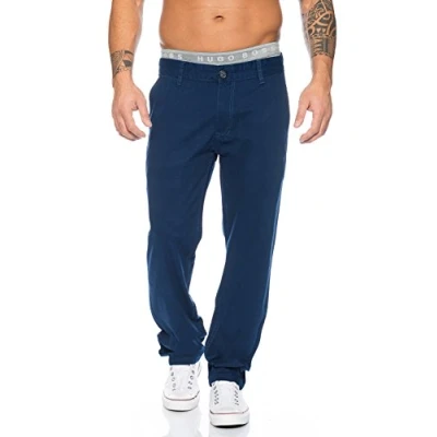 Abbildung von Rock Creek Herren Designer Chino Stoff Hose Chinohose Regular Fit Herrenhose W29 W40 RC 2083 [RC Navy W36 L34]