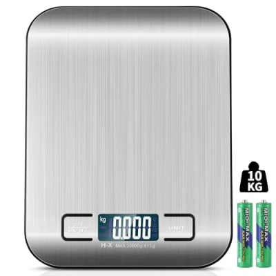 Abbildung von Küchenwaage Digital, 10KG mit LCD Display und Tara Funktion, zum Backen Kochen, Messen von Zutaten, Schmuck so weiter, 1g