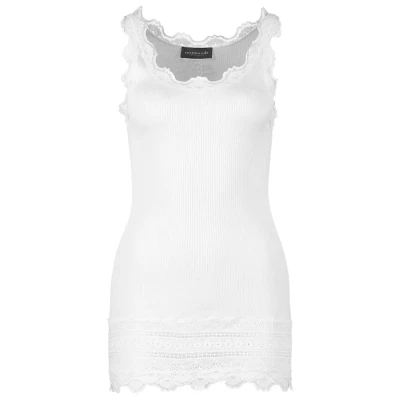 Abbildung von rosemunde Tanktop »Benita Silk Top Camisole«, mit Vintage Spitze am Ausschnitt, breite elastische Saum