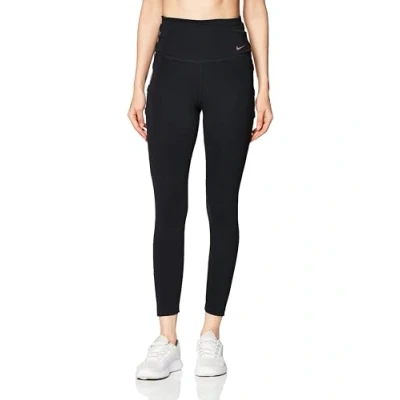 Abbildung von NIKE DX0006 010 W NK ONE DF HR 7/8 Tight NVLTY Pants Damen Black/Plum Eclipse/Plum Eclipse Größe M