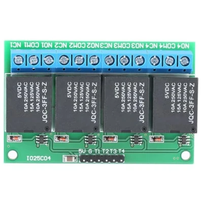 Abbildung von 4 Kanal 5 V Flip Flop Latch Relais bistabil selbstsperrend Low Pulse Trigger Modul DIY WIFI Garagentor Controller