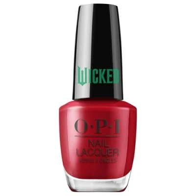 Abbildung von OPI x Wicked Nail Lacquer Nessa Ist Rose Nagellack Rot schnelltrocknend hält bis zu 7 Tage mit ProWide Pinsel 15 ml