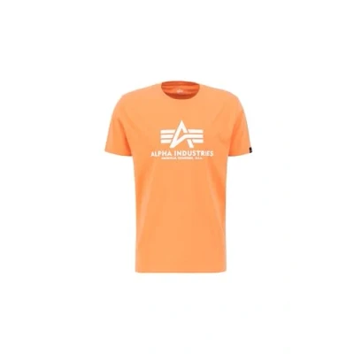 Abbildung von Alpha Industries Herren Basic Für T Shirt, Tangerine, M EU