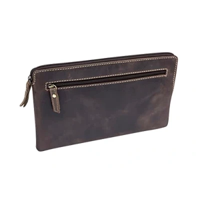 Abbildung von LEAS Banktasche &amp; Geldtasche im Vintage Style Echt Leder, braun Special Edition