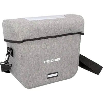 Abbildung von FISCHER Lenkertasche Plus Cita, Fahrradtasche, wasserdicht, grau, Volumen 7 Liter