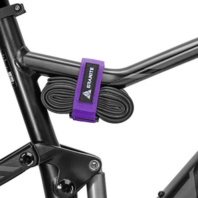 Abbildung von Granite Rockband MTB Rahmen Trägergurt für Schläuche und Fahrradwerkzeug Set, Fahrrad Aufbewahrungslösung zum Anbringen von zusätzlicher Ausrüstung an Ihrem Mountainbike BMX Bike (Violett)