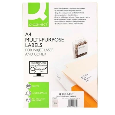Abbildung von Q Connect KF00573 Etiketten weiß, 38.1 x 21.2 mm