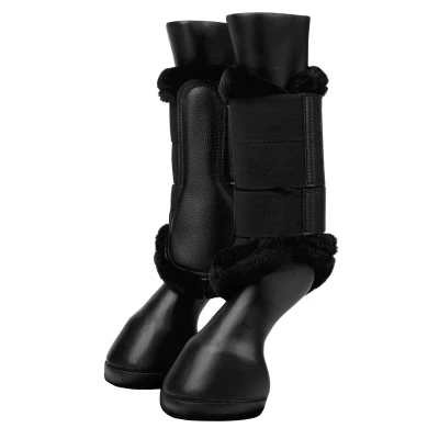 Abbildung von LeMieux Brushing Boots Fleece Edge Mesh Schwarz Vollblut