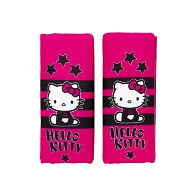 Abbildung von HELLO KITTY Star 2er Set Mini Gurtauflagen für Kinderautositze. Komfort und ergonomisches Design.