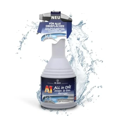 Abbildung von Dr. Wack A1 All in ONE Innen &amp; Glasreiniger 500 ml Auto Innenraum Reiniger für Glas, Kunststoff, Polster, Leder Lacke geeignet Geruchsneutralisierer Hochwertige Autopflege