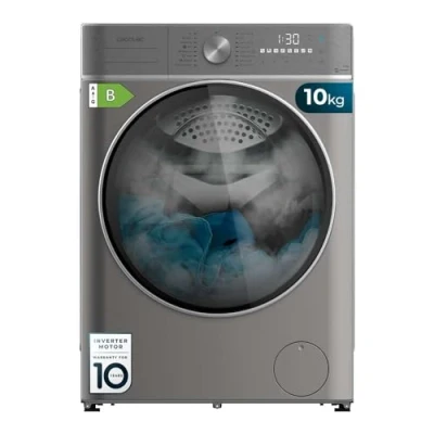 Abbildung von Cecotec Waschmaschine Trockner Frontlader 10 6 kg Bolero Wash&amp;Dry 10680 Inverter Steel B. 1400 U/min, 16 Programme, Motor Plus, SteamMax, OnSmart, Fuzzy Logic, SpaCare und Ladedetektor