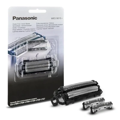 Abbildung von Panasonic WES9015Y1361 Ersatzklingen und Scherfolie für Elektrorasierer ES LT6N, LT4N, LT2N, LT68 &amp; LT67, Kombipack, 3 Klingen System, fortschrittlicher japanischer Edelstahl, wasserdicht