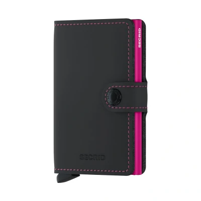 Abbildung von Secrid Miniwallet Matte Black &amp; Fuchsia Kostenlose Gravur