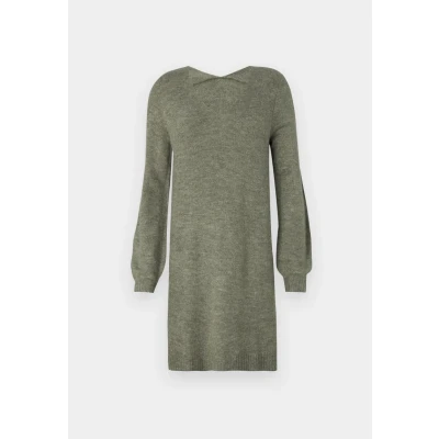 Abbildung von Jdy Damen elanora L/S V hals kjole Knt Noos Kleid, Kalamata /Detail:melange, L EU