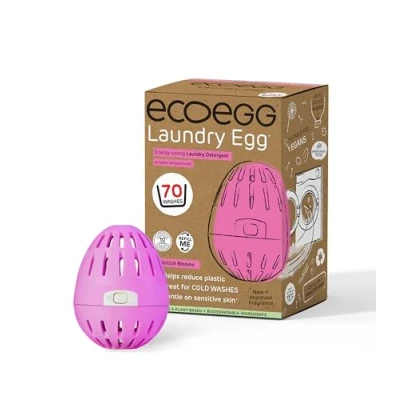 Abbildung von Ecoegg Wäsche Ei, Waschmittel und Weichspüler, kein Bio, keine Enzyme, Phosphate, Bleichmittel, empfindliche Haut, British Bloom, 70 Wäschen