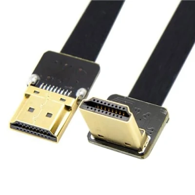Abbildung von chenyang CYFPV HDMI Typ A Stecker auf HDTV FPC Flachkabel für FPV Multicopter Luftfotografie 90 Degree Down Angled 0.5M