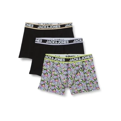 Abbildung von Jack &amp; Jones Jacflaw Trunks 3 PACK Panties, Herren, Größe: Medium, Wild lime packblack/black