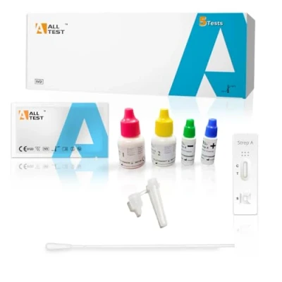 Abbildung von 5 Alltest Test Streptokokken Schnelltest A und B Stück für Kinder &amp; Erwachsene Heimtest Ergebnis in 10 Min kit Selbstest zuhause