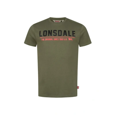 Abbildung von Lonsdale Normale Passform Crantock Tshirt print, Herren, Größe: Large, Olive black red