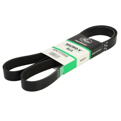 Abbildung von GATES 8PK1570HD Keilrippenriemen 1570 8 Polyester, EPDM (Ethylen Propylen Dien Kautschuk)