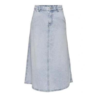 Abbildung von ONLY Onlmindy Loose Skirt Jeansrock, Damen, Größe: Large, Light blue denim