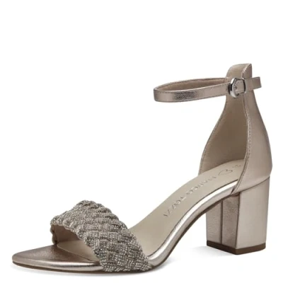 Abbildung von Marco Tozzi Riemensandalette platinum, Damen, Größe: 37, Platinum Schuhe