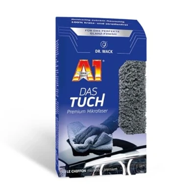 Abbildung von DR. WACK DAS Tuch Mikrofasertuch 40 x cm extrem weiches &amp; saugstarkes Reinigungstuch für Auto 100% fusselfreies Poliertuch kratzfreie schonende Autoreinigung Hochwertige Autopflege