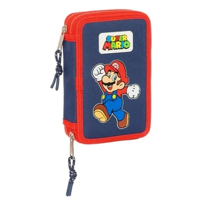 Abbildung von Super Mario World Schulmäppchen für Kinder, Federmäppchen mit Farben, 28 nützlichen Utensilien, ideal Kinder von 5 bis 14 Jahren, bequem und vielseitig, Qualität Widerstandsfähigkeit, 12,5