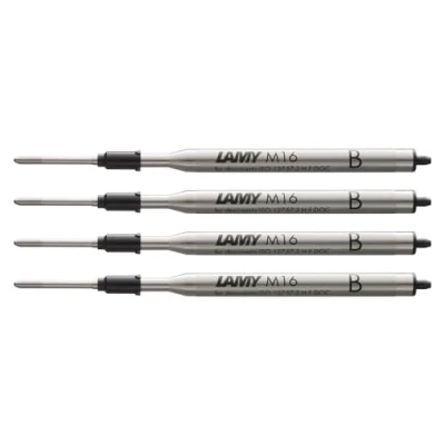 Abbildung von LAMY Großraum Kugelschreibermine M16, schwarz, Strichbreite B, 4er Set